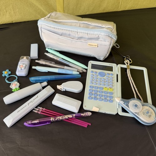 Aesthetic blue pencil case - pencil,