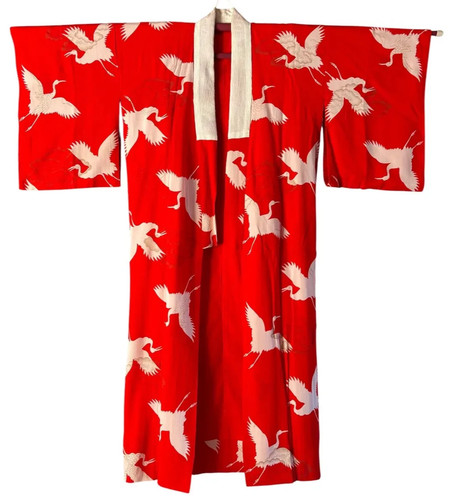 Vintage japanese red - red, silk