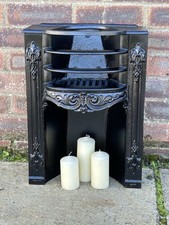 Victorian Antique Cast Iron  Fireplace Insert Hob Grate 
