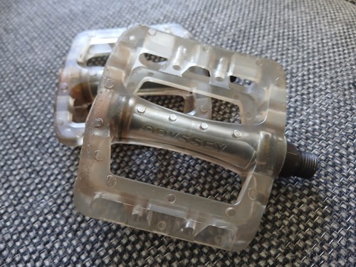 Odyssey clear plastic pedals - plastic,
