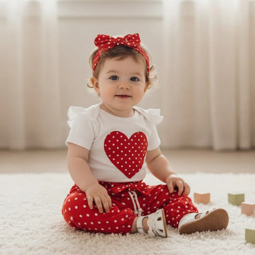 3pcs baby girl outfit - 3pcs,