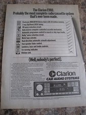 CLARION E980 COMPLETE RADIO SYSTEM CAR AUDIO CLARION SHOJI UK ADVERT A4 FILE 43