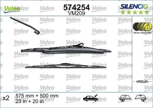 574254 valeo wiper blade - 574254,