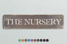 THE NURSERY Vintage Style Wooden Sign. Shabby Chic Retro Home Gift