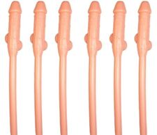 6x JUMBO Willy Straws Fun Giant Large HEN PARTY Cocktail Night Penis Novelty 