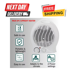 2 X  2 in 1 Fan Heater 2KW