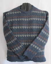 Fairisle Sweater, Icelandic Pattern Jumper, ORVIS, Medium / Large, 40" Chest
