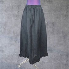 Lilith Black Taffeta Ruffle Petticoat Maxi Skirt Cosplay Size Small Q25