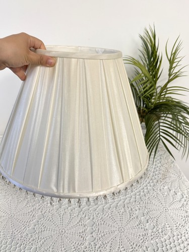 Cream pleated fabric - pleated,