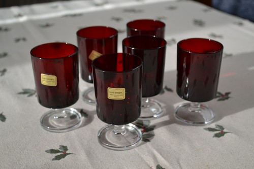 Vintage luminarc cavalier ruby - vintage,
