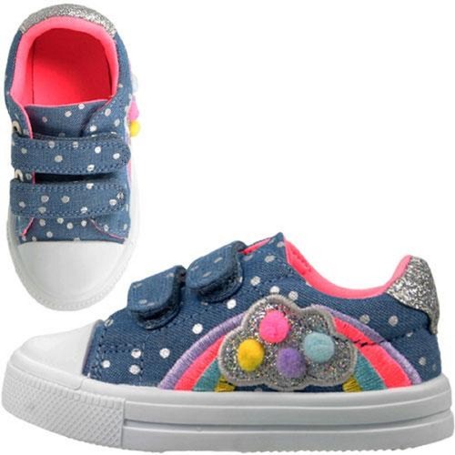 Girls blue denim - girls, pumps