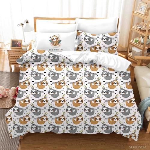Sloth cartoon pattern - 3d,