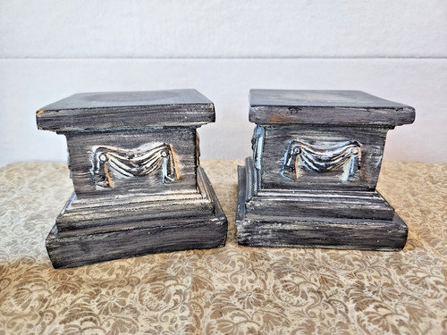 French country pedestal candle - country,