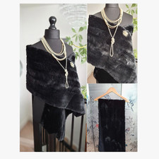 Black WOMENS wrap stole shawl