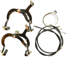 Pr USED BLACK CALIPER BRAKES FRONT AND REAR BMX MOUNTAIN BIKE ROAD KIDS ADULTS