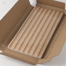 50PCS Self-Adhesive 3D Wood Slats PVC Cladding Wall Panels for Kitchen Bathroom