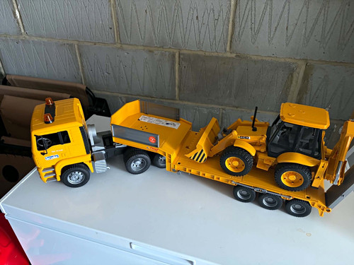 Bruder man low loader truck - man, &