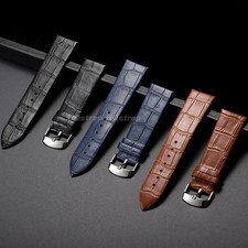 Leather Watch Band for Omega 18 20 22mm Cowhide Cro.co.dile Pattern Wrist Strap