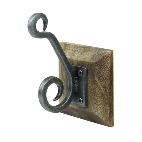 Hook rack wood base - rack, vintage