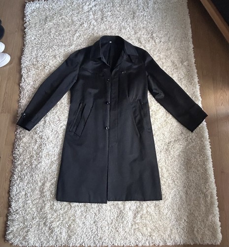 Men black smart overcoat - smart, mac