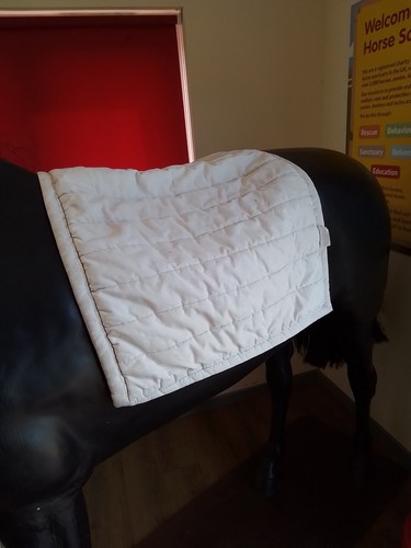 White polypads square saddle - white,