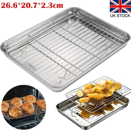 Stainless steel baking tray - stainless,