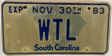 Vanity WTL license plate