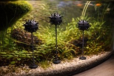 Black floating naval mine - black,