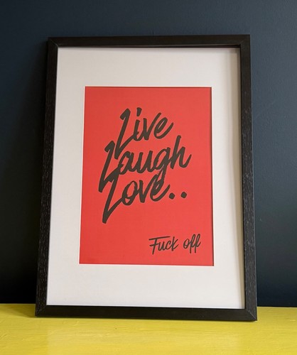 Framed mounted print with - mounted,
