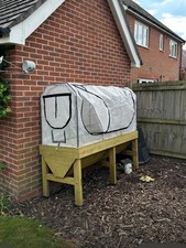 VegTrug 1.2m Raised Wooden Planter with PE Greenhouse Frame and Cover Garden Bed