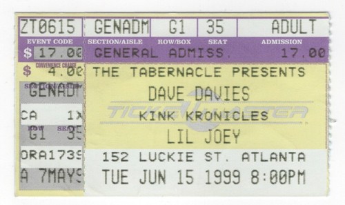 Dave davies lil joey - davies, 6/15/99