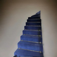 Polished Brass Stair Rods Solid 12mm Brass Inc Brackets HIGH QUALITY USED VGC