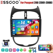 Apple Carplay For Peugeot 206 2001-2008 Android 14 Car Radio Navi GPS WiFi +AHD