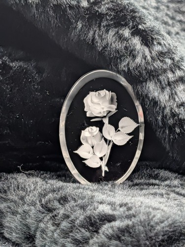 Vintage clear lucite oval - clear,