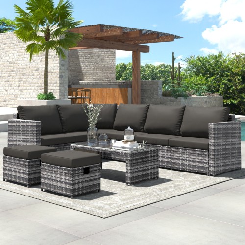 Seater casual rattan garden - seater,