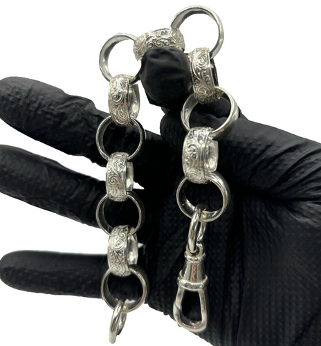 Huge silver belcher bracelet - huge!,