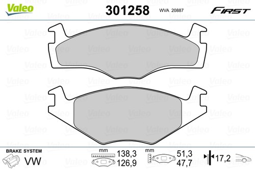 Fits valeo 301258 - fits, brake