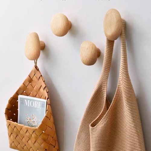 Nordic walnut coat hook - walnut, wall