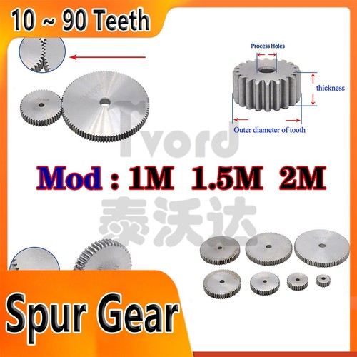 Spur gear wheels with 90 - spur, 10~90