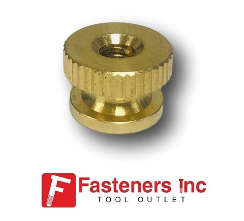 Solid brass knurled thumb nuts - knurled,
