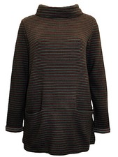 EX SEASALT Black Mix Mawgan Porth Organic Cotton Tunic Plus sizes 22 to 28