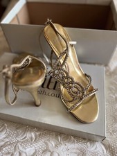 faith gold sandals size 4 