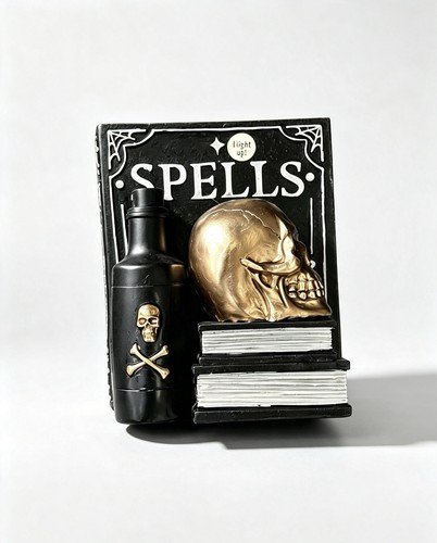 Light skull halloween spell - light-up,