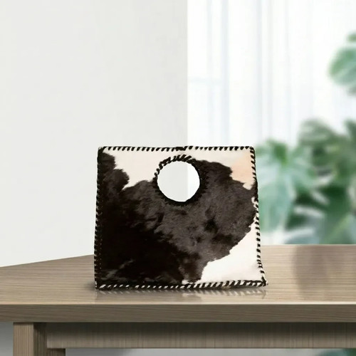 Genuine cowhide leather clutch - genuine,