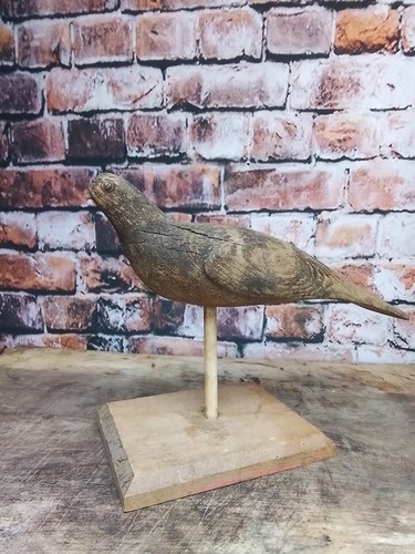 Antique wooden pigeon decoy - wooden,