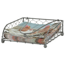 Napkin Serviette Tissue Holder Dispenser Grey Metal Home Décor Table Accessory