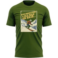 Old Man Skiing T Shirt Never