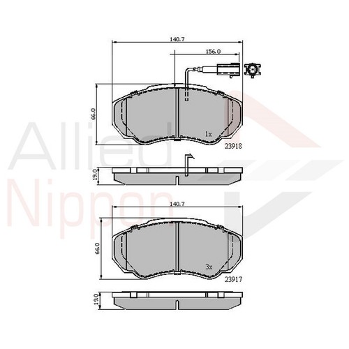 Brake pads set - pads, ducato