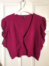 NEW PHASE EIGHT RUCHED LEG OF MUTTON SLEEVE STRETCHY SHRUG SIZE 14