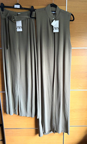 Zara khaki knit coord - khaki,